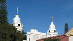 Church façade in the city of Alajuela, Costa Rica