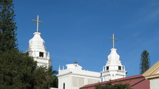 Church façade in the city of Alajuela, Costa Rica