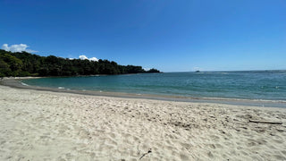 White sand beach and coastline at Manuel Antonio National Park, Costa Rica