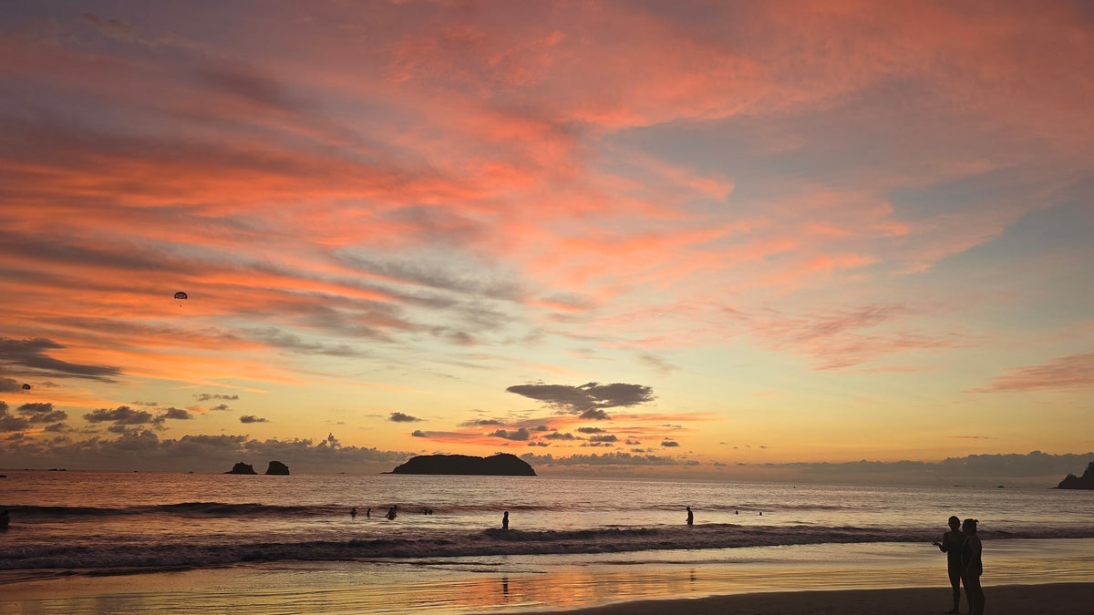 Coastline at Manuel Antonio National Park, Costa Rica, at sunset