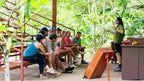 Chocolate presentation in the forest pavilion at Vista Los Sueños