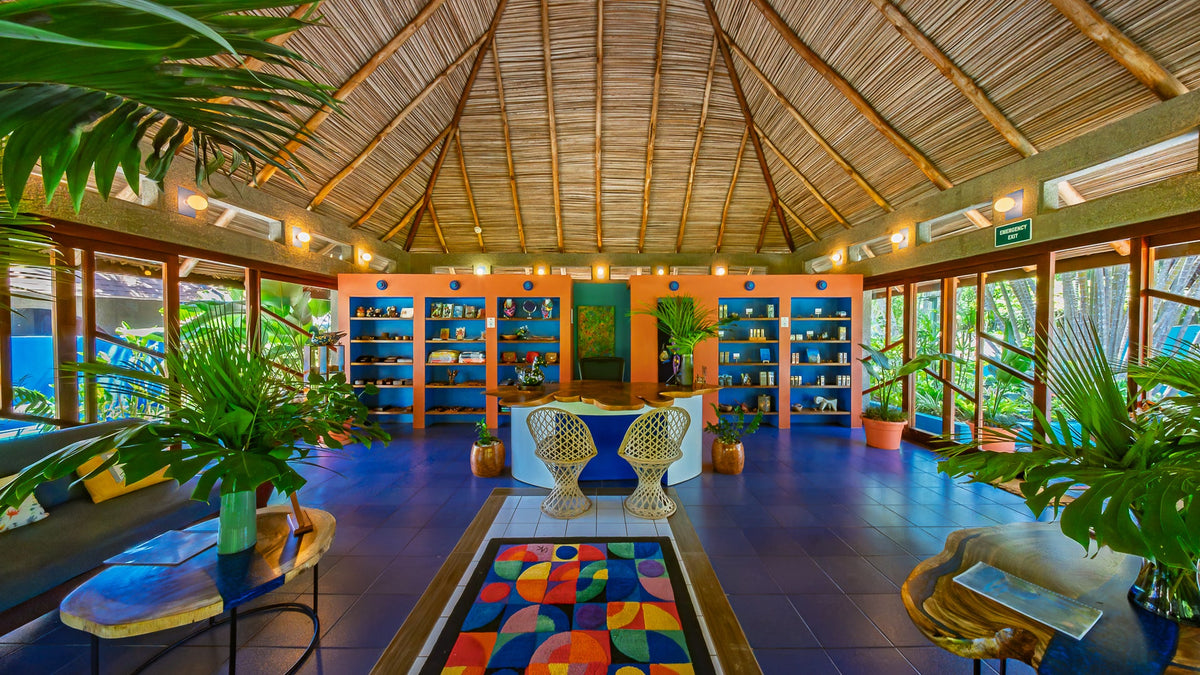 Reception lounge at Ayura Spa, Xandari — spa setting