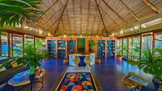 Reception lounge at Ayura Spa, Xandari — spa setting