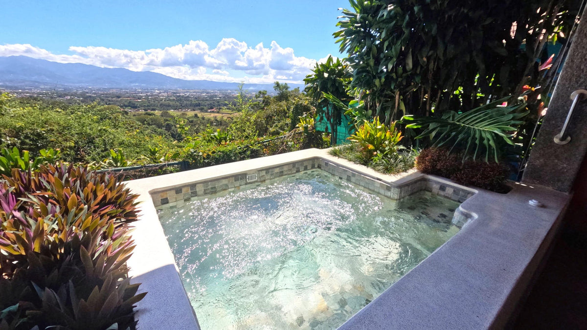 Private Jacuzzi overlooking the Central Valley at Ayura Spa, Xandari