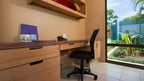Desk and terrace entrance in the Star Villa at Xandari