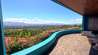 Curved terrace overlooking the Central Valley from an Ultra Plus Villa at Xandari