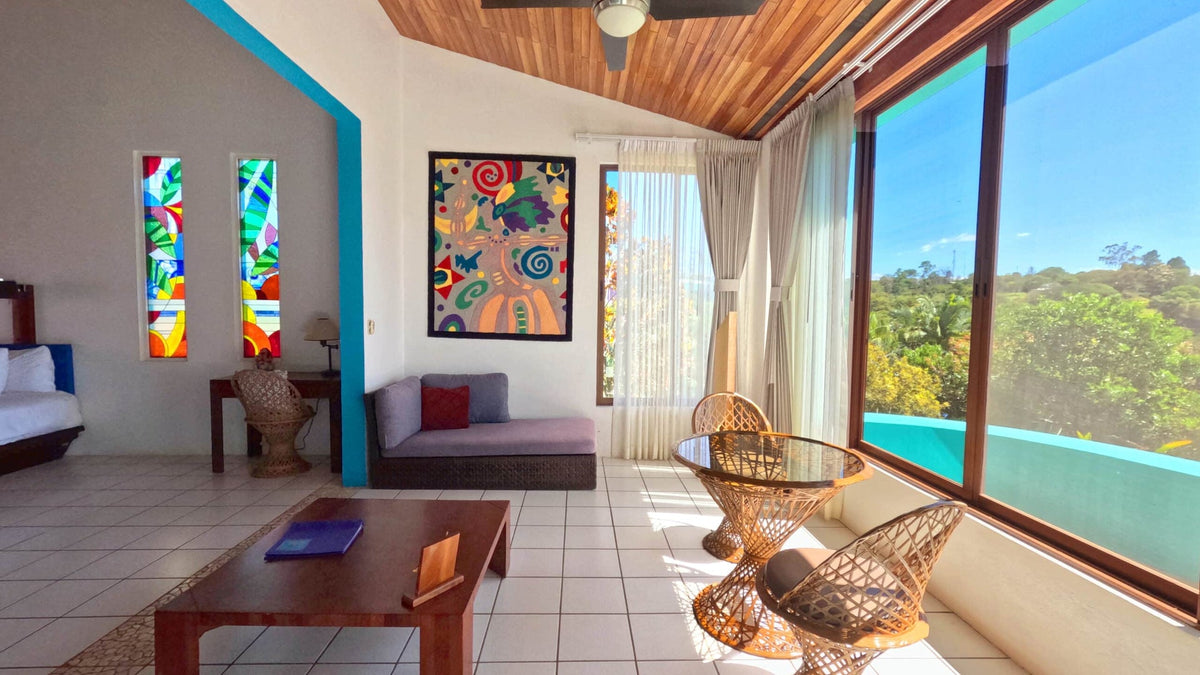 Interior and terrace windows of an Ultra Villa at Xandari
