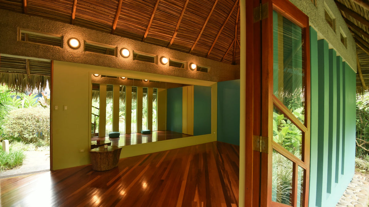 Interior of the yoga studio at Xandari Resort, Alajuela