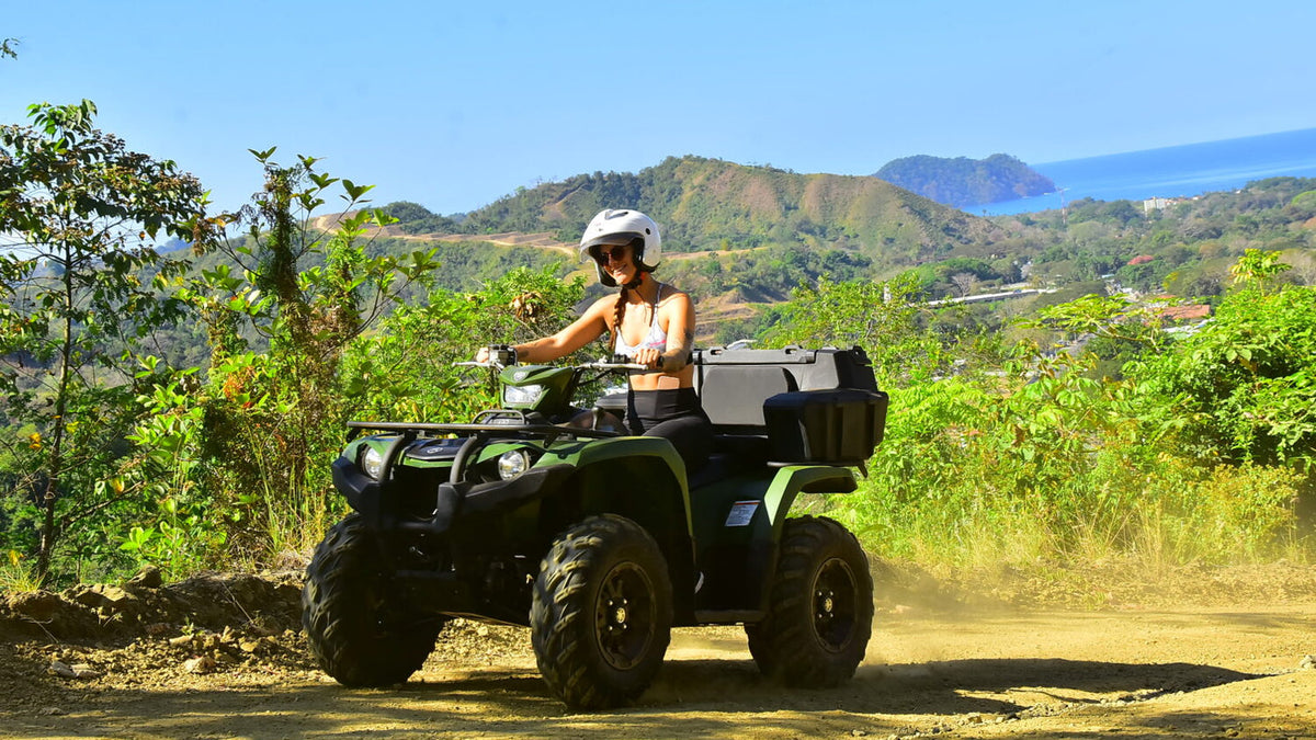 ATV ride through open countryside at Vista Los Sueños, Herradura